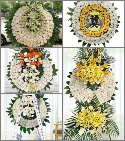 上海崇明区庙镇和平村花圈速递